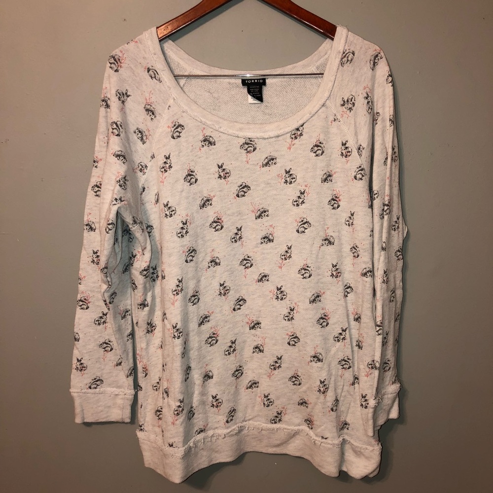 Torrid Bunny Squirrel Hedgehog Sweater
